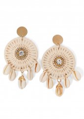 Venus Shell Drop Earrings in Cream