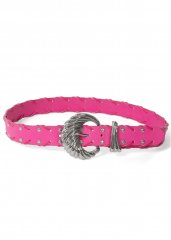 Venus Aurora Studded Woven Belt in Pink