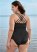 Venus Plus Size Strappy Tankini Top Bikini - Black Beauty