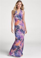 Venus Goddess Getaway Maxi Dress - Purple Multi