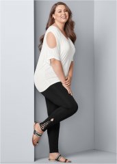 Venus Black ANKLE DETAIL LEGGINGS