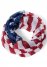 Venus Patriotic Infinity Scarf in Red Multi