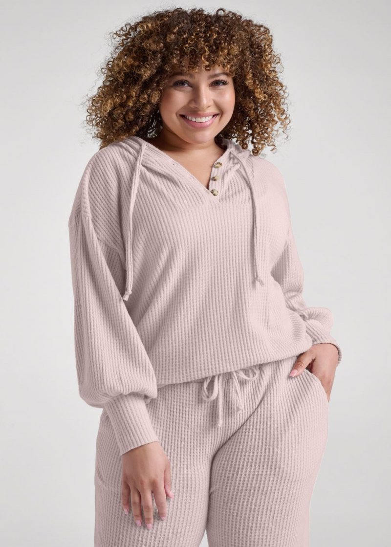 Venus Plus Size Brushed Waffle Hoodie