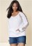 Venus Plus Size Slash Detail Sweatshirt