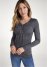 Venus Lace Up Ruched Top in Dark Grey