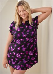 Venus Purple Bloom LACE TRIM PAJAMA SET