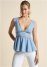 Venus Plus Size Chambray Babydoll Top