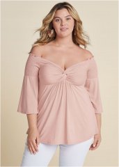 Venus Plus Size Off-The-Shoulder Top