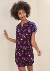 Venus Purple Bloom LACE DETAIL NIGHTGOWN