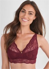 Venus Pearl By Venus® Lace Bralette, Any 2/$49 in Merlot Magic