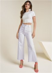 Venus New Vintage High Rise Jeans in White Denim