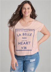 Venus Plus Size Love Print Top