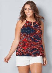 Venus Plus Size Paisley Printed Tank