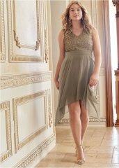 Venus Taupe SEQUIN DETAIL PARTY DRESS