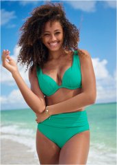 Venus Plus Size Over-The-Shoulder Marilyn Top Bikini - Royal Green