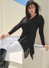 Venus Plus Size Fringe Detail Tunic Top