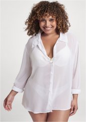 Venus Plus Size Sheer Button-Up Sexy Shirt