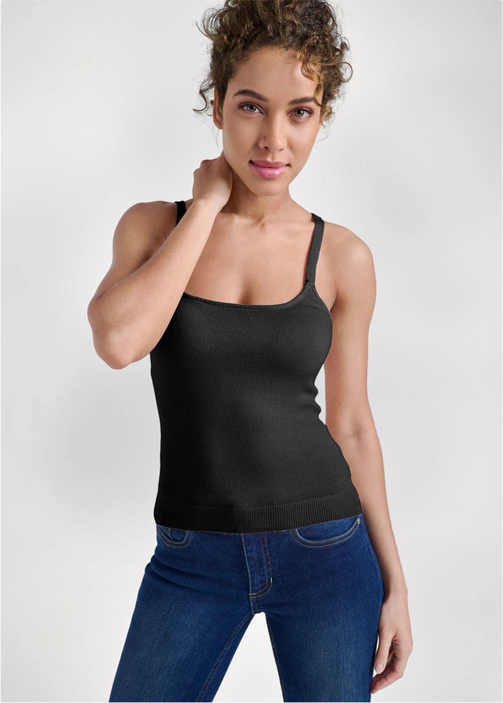 Venus VENUS | Faux-Cashmere Cardigan Set in Black