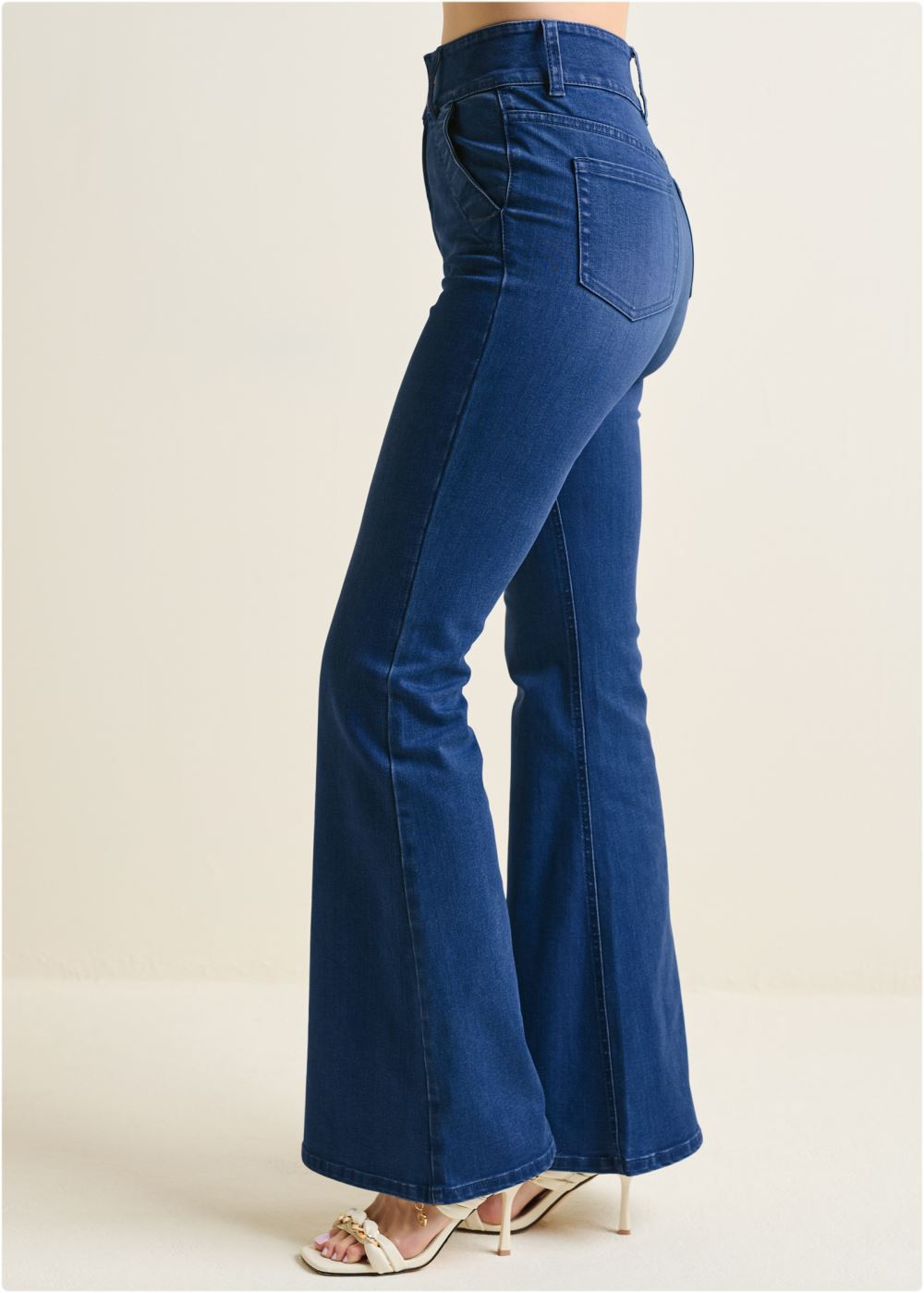 Venus Dark Wash HIGH-WAIST FLARE JEANS