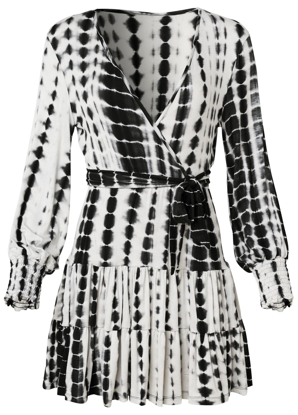 Venus Tie-Dye Mini Dress - Black & White