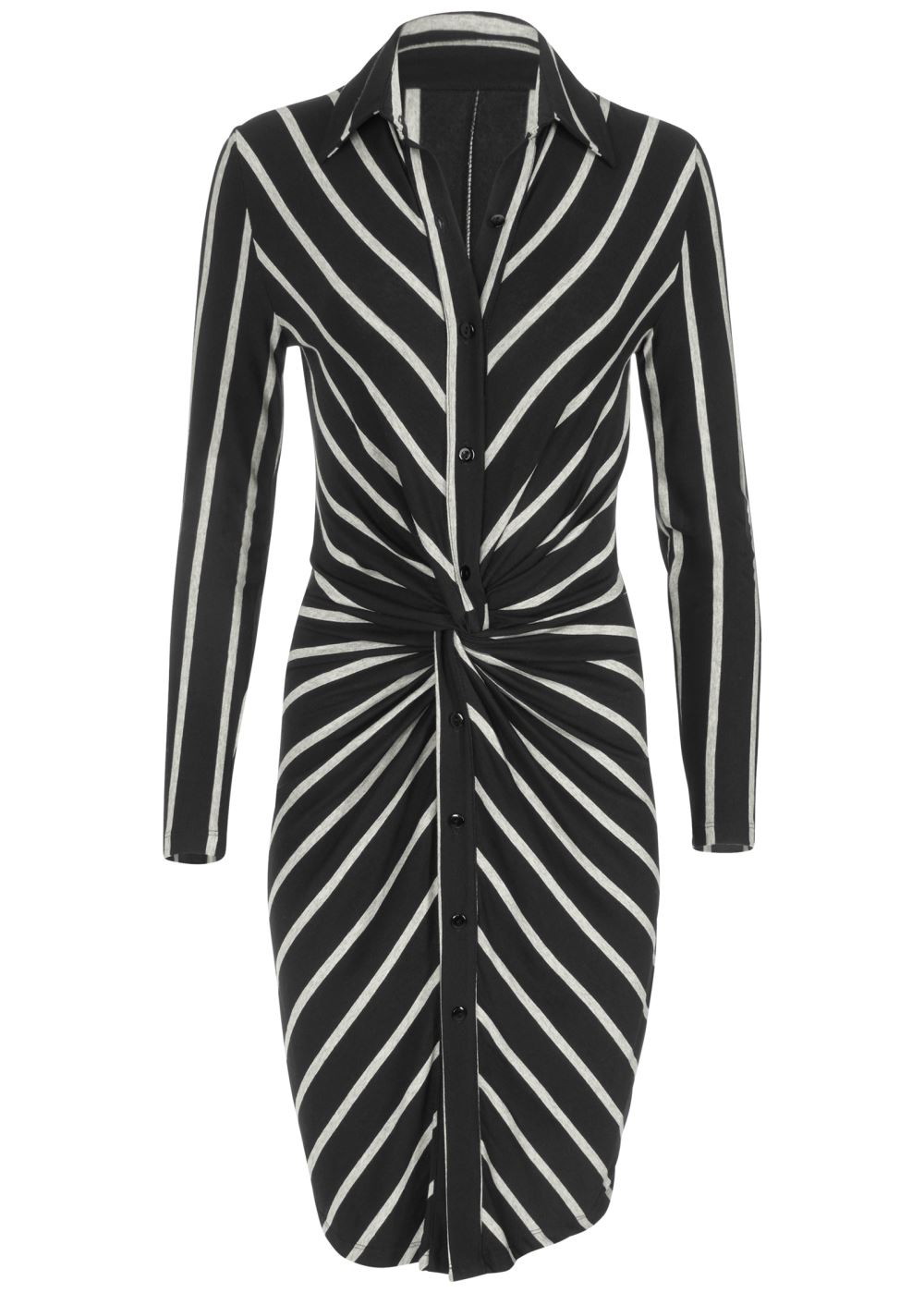 Venus Knot Detail Shirt Dress - Black Multi