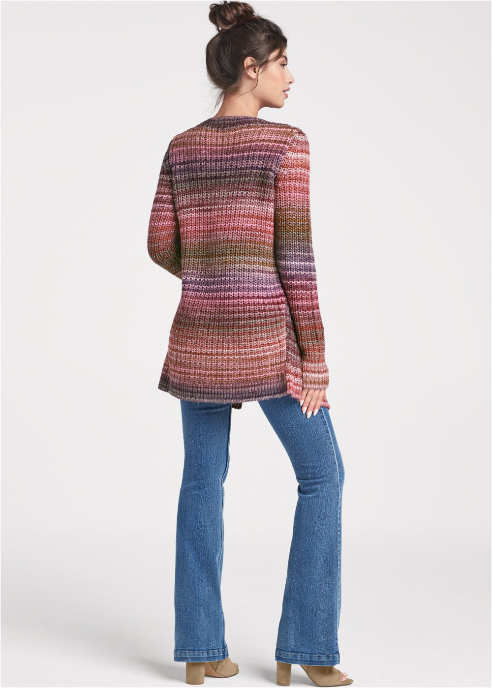 Venus VENUS | Striped Cardigan in Red Multi