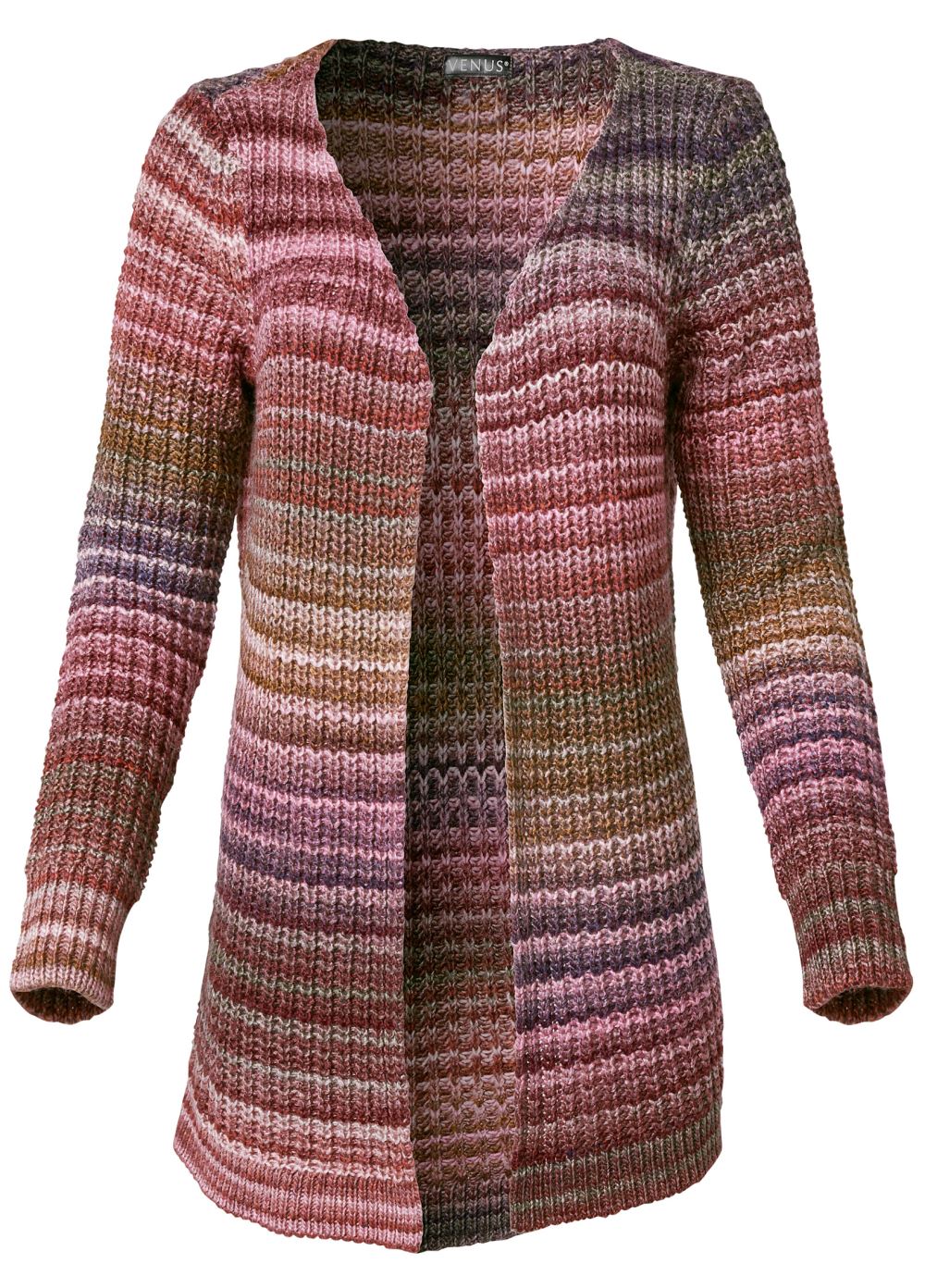 Venus VENUS | Striped Cardigan in Red Multi