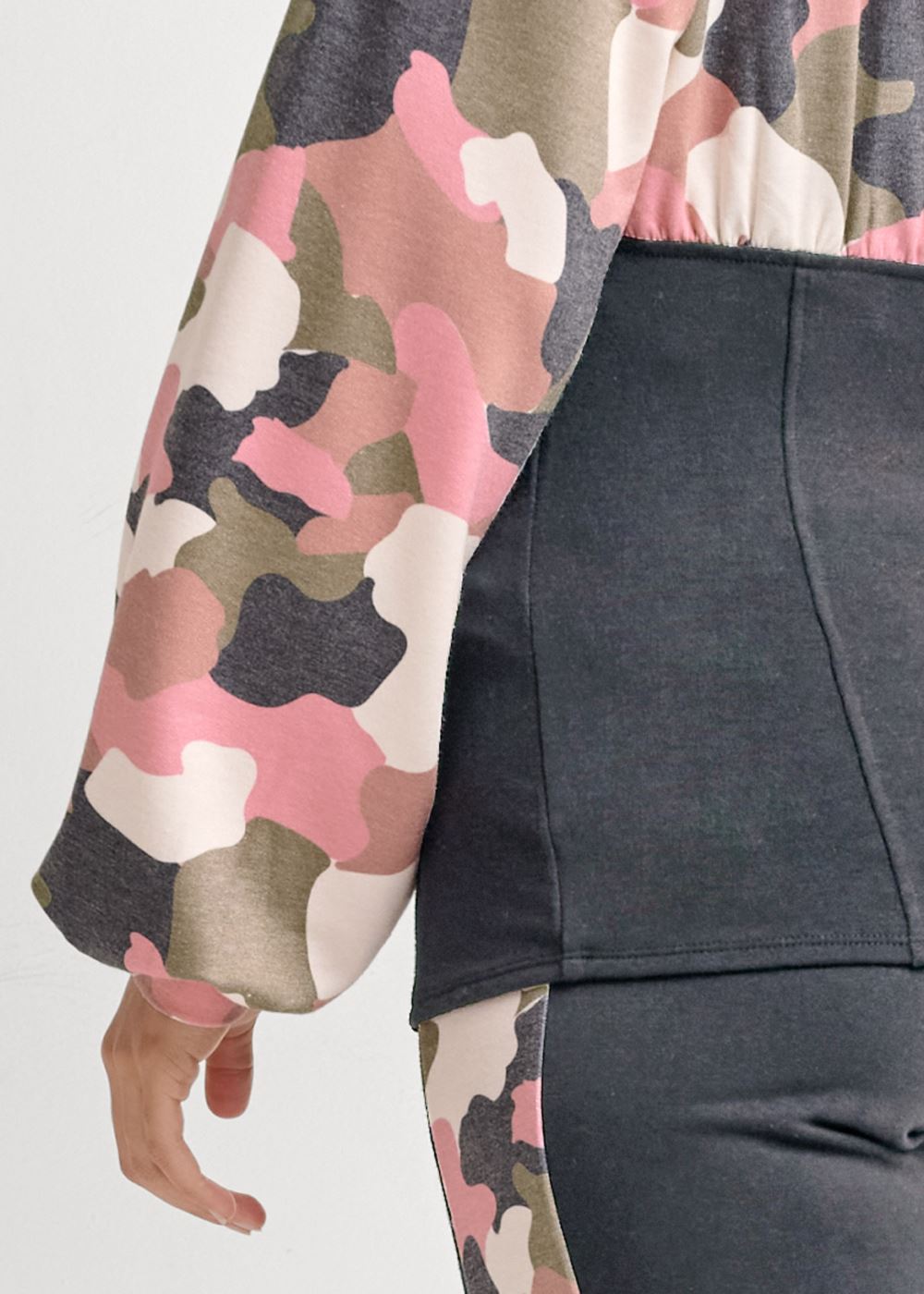 Venus Camo Color Block Pant Set in Brown Multi