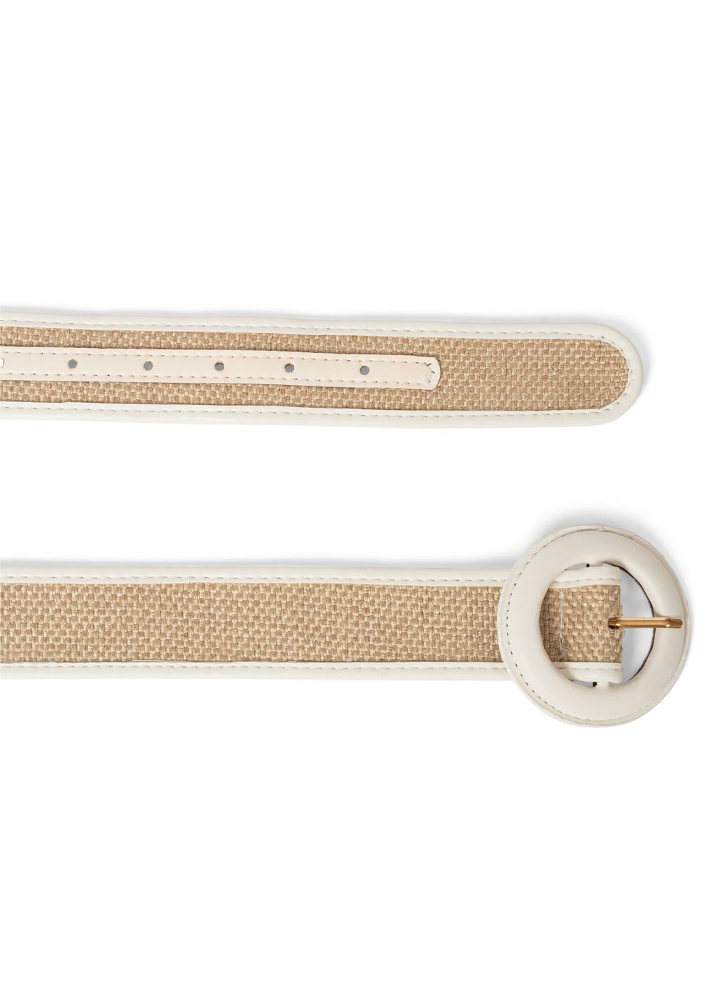 Venus Mixed Media Belt in Natural Multi