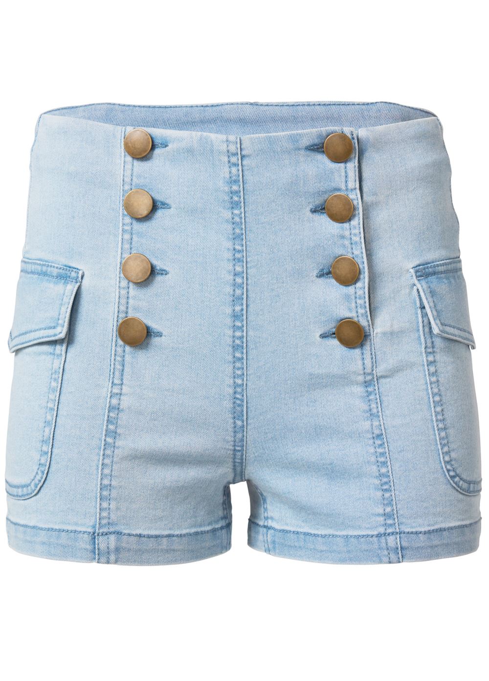 Venus Cargo Sailor Shorts - Light Wash