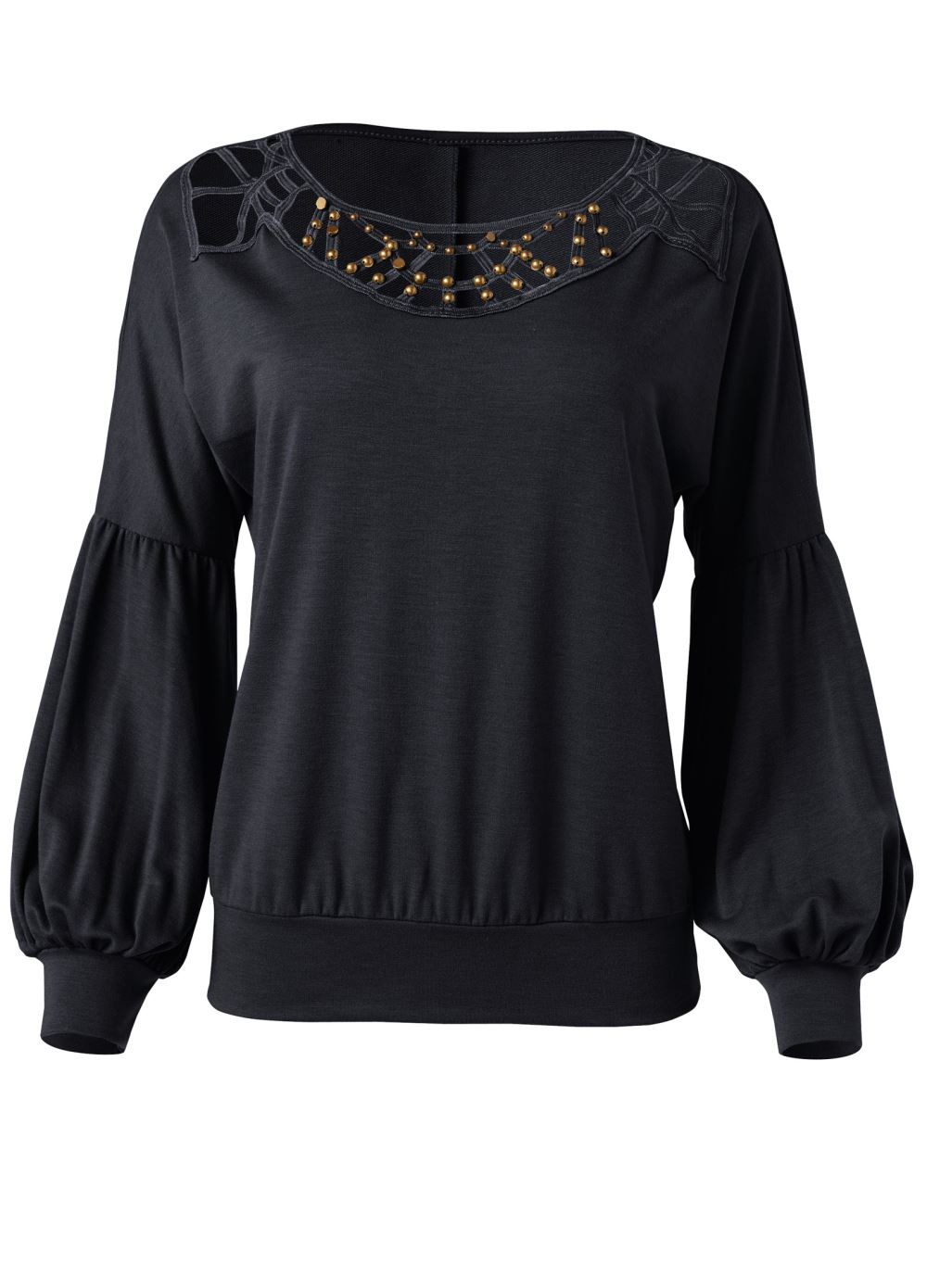 Venus Strappy Detail Sweatshirt in Black