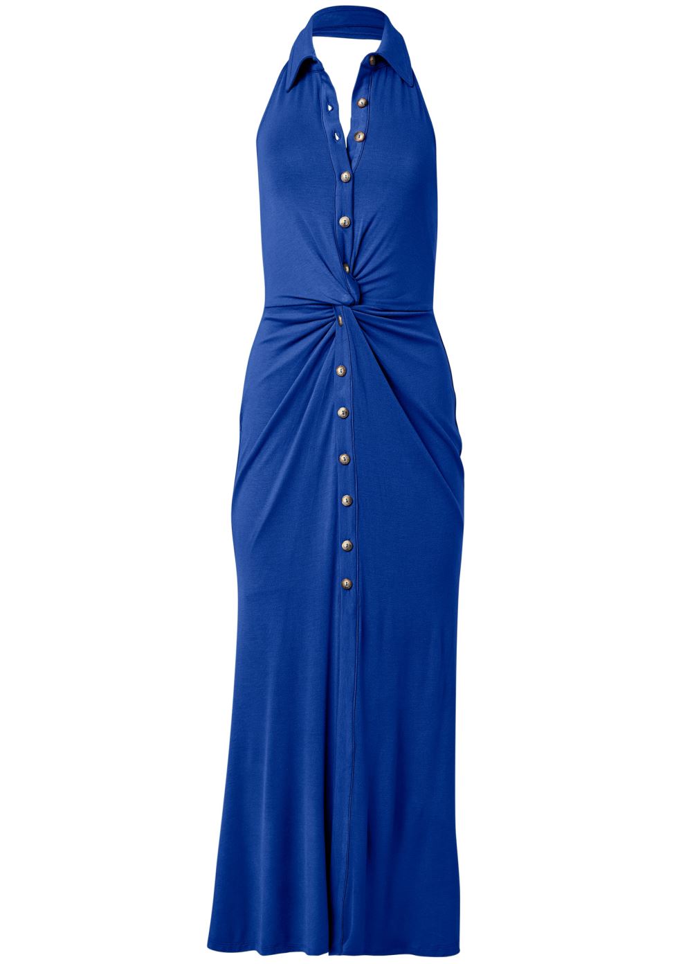 Venus Knot Detail Maxi Dress - Blue