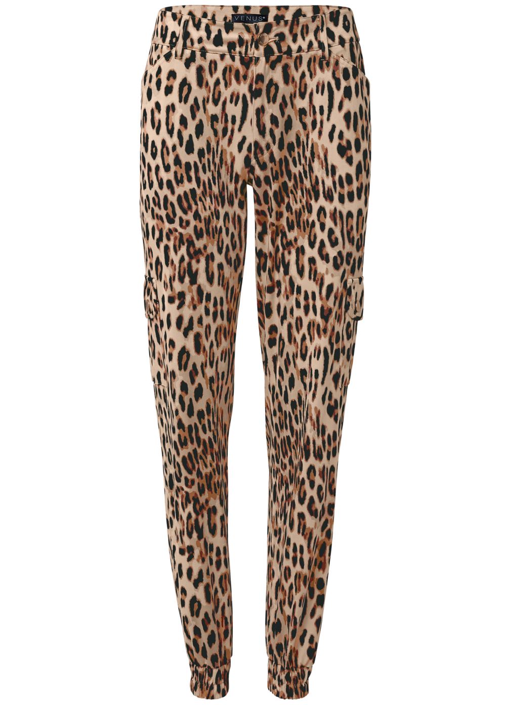 Venus Faux Suede Cargo Pants in Brown Multi