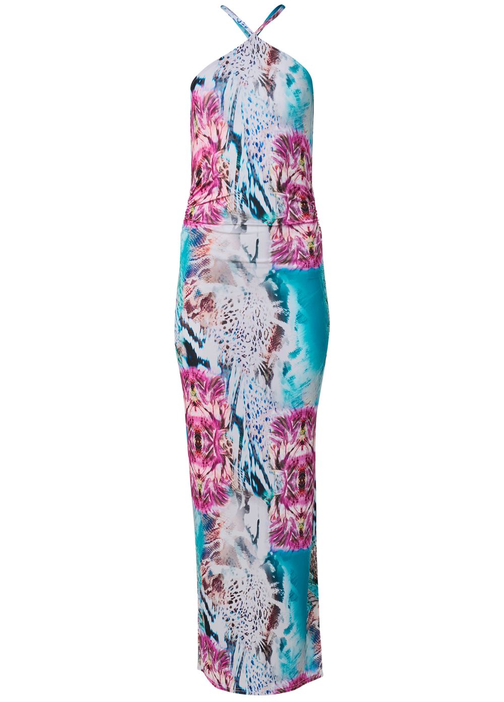 Venus Printed Maxi Dress - Teal Multi