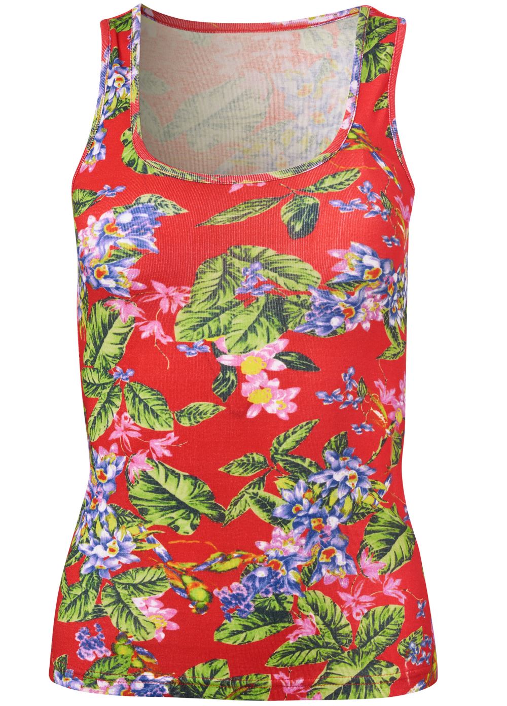 Venus Printed Tank in Red Multi