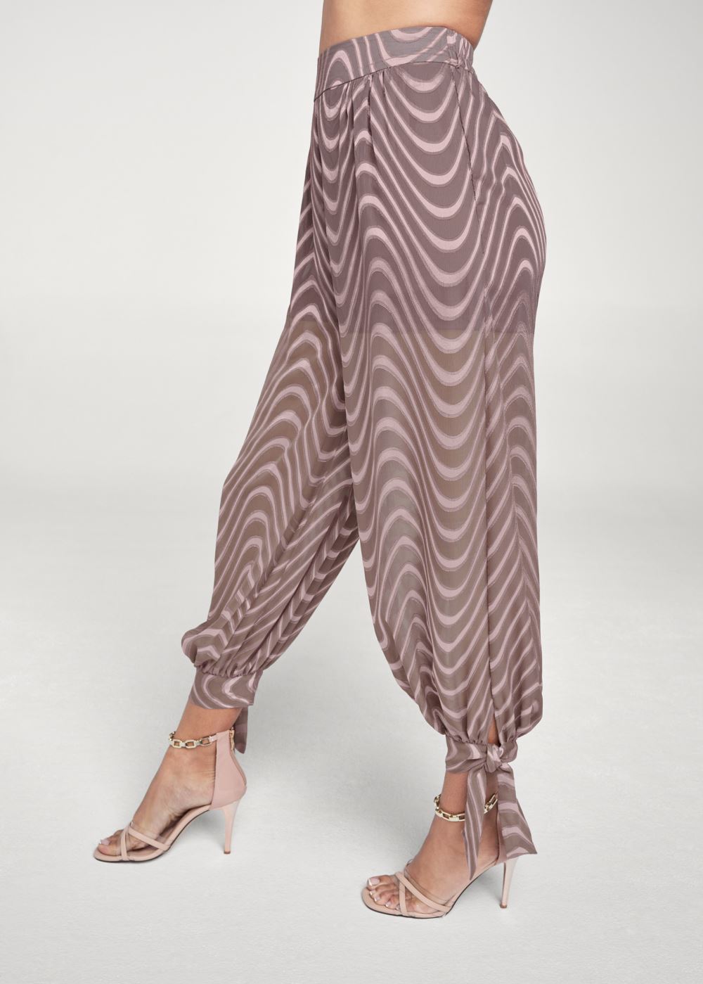 Venus Brown CHIFFON JOGGER PANTS