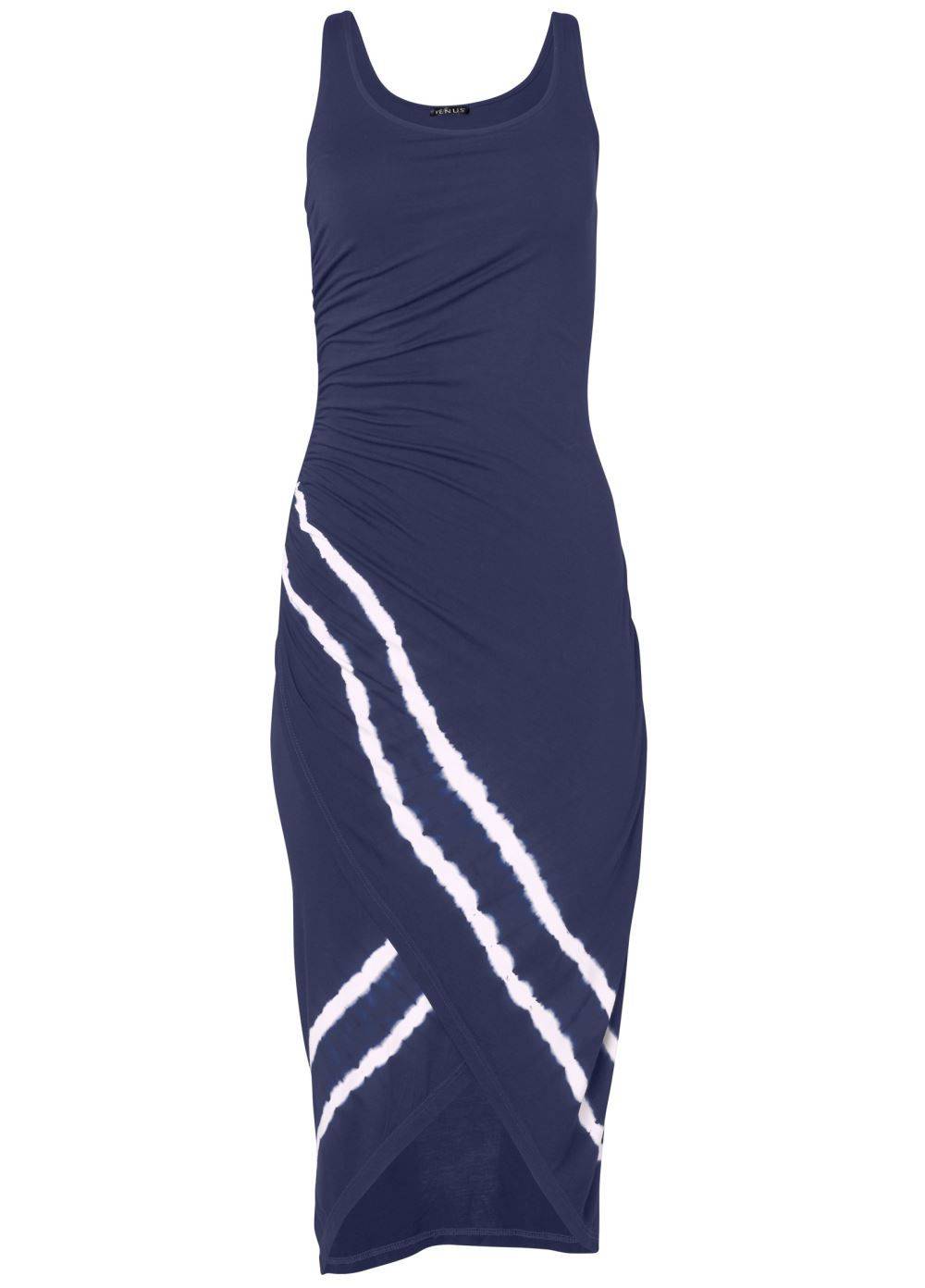 Venus Tie Dye High-Low Dress - Navy & White