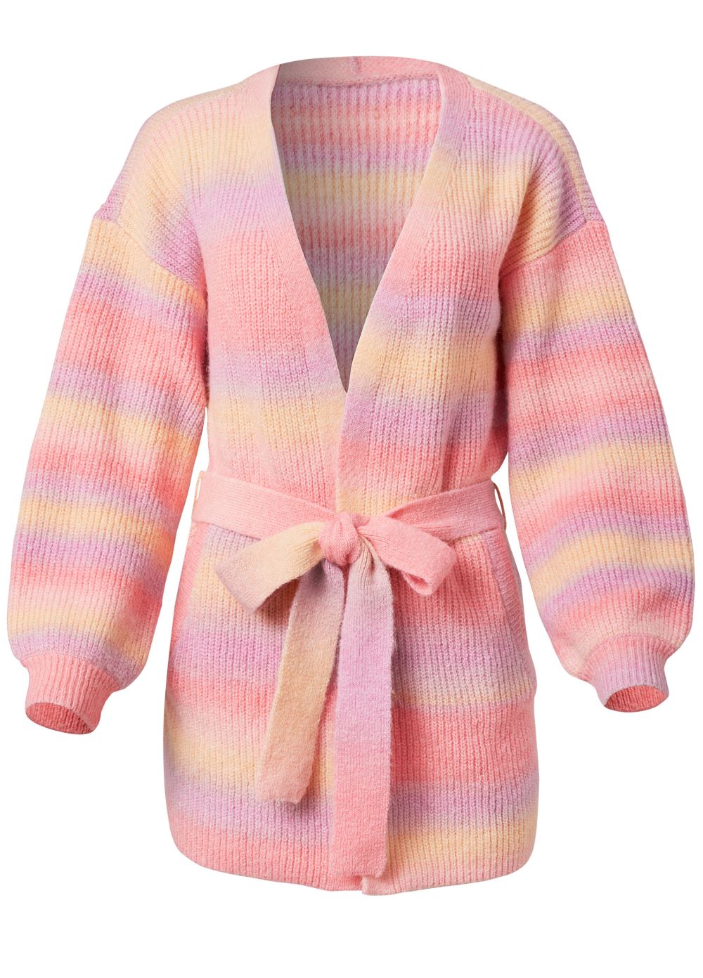 Venus VENUS | Pink Tie Dye Cardigan in Pink Multi