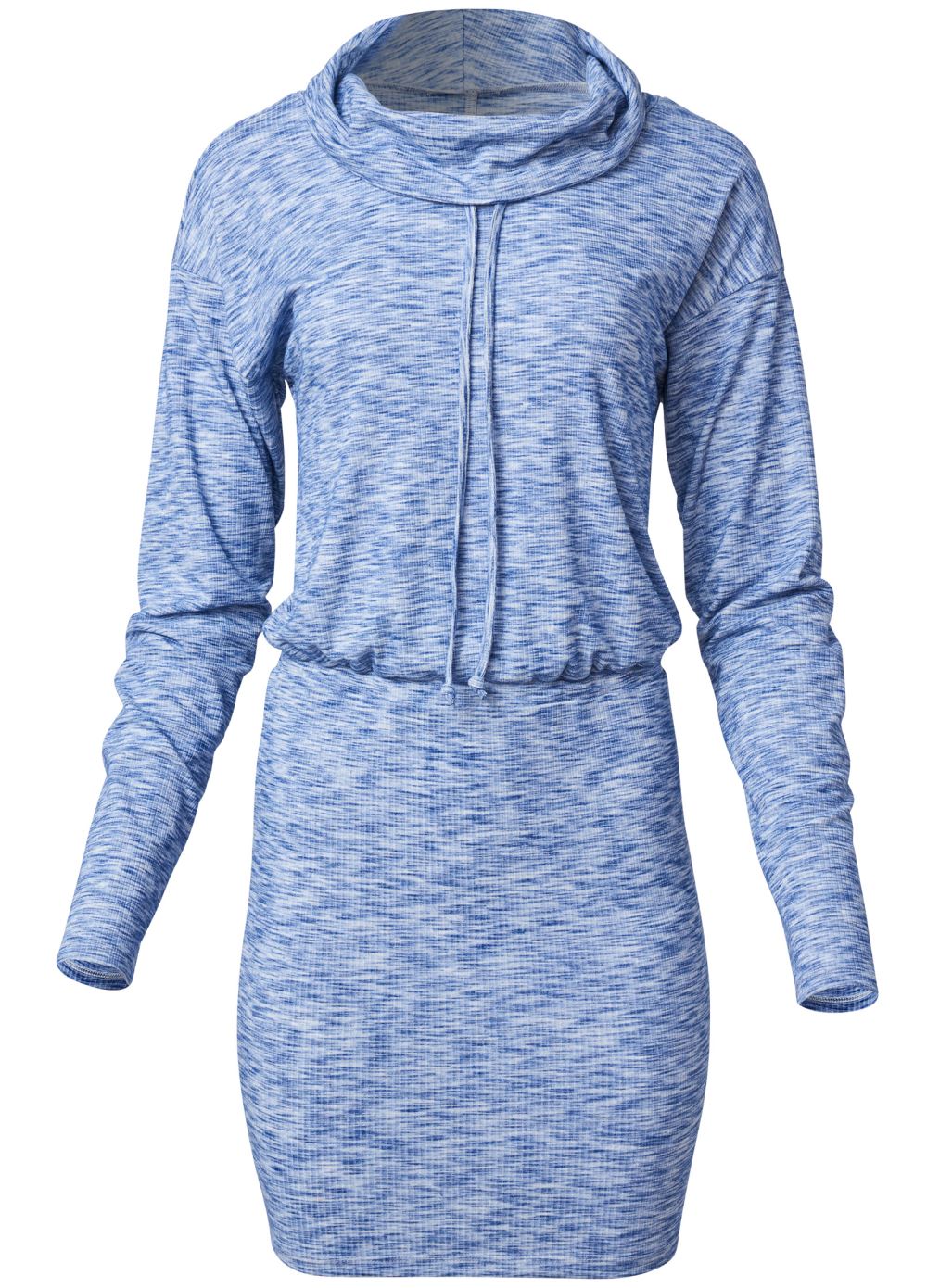 Venus Space Dye Rib Knit Dress in Blue Multi