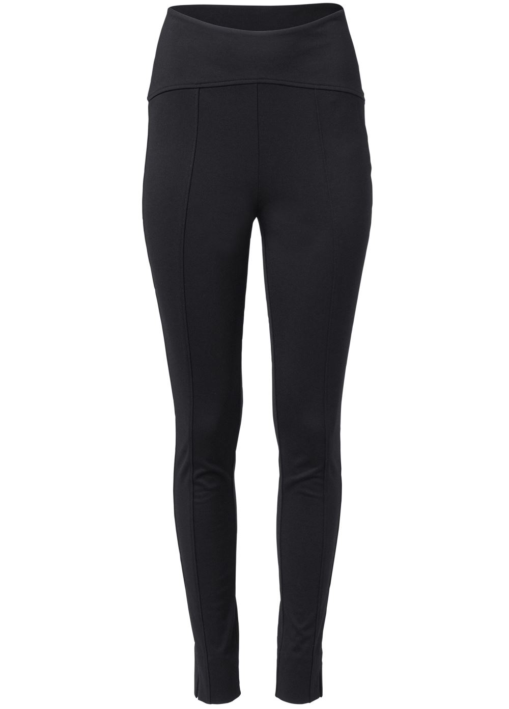 Venus High-Rise Ponte Pants in Black