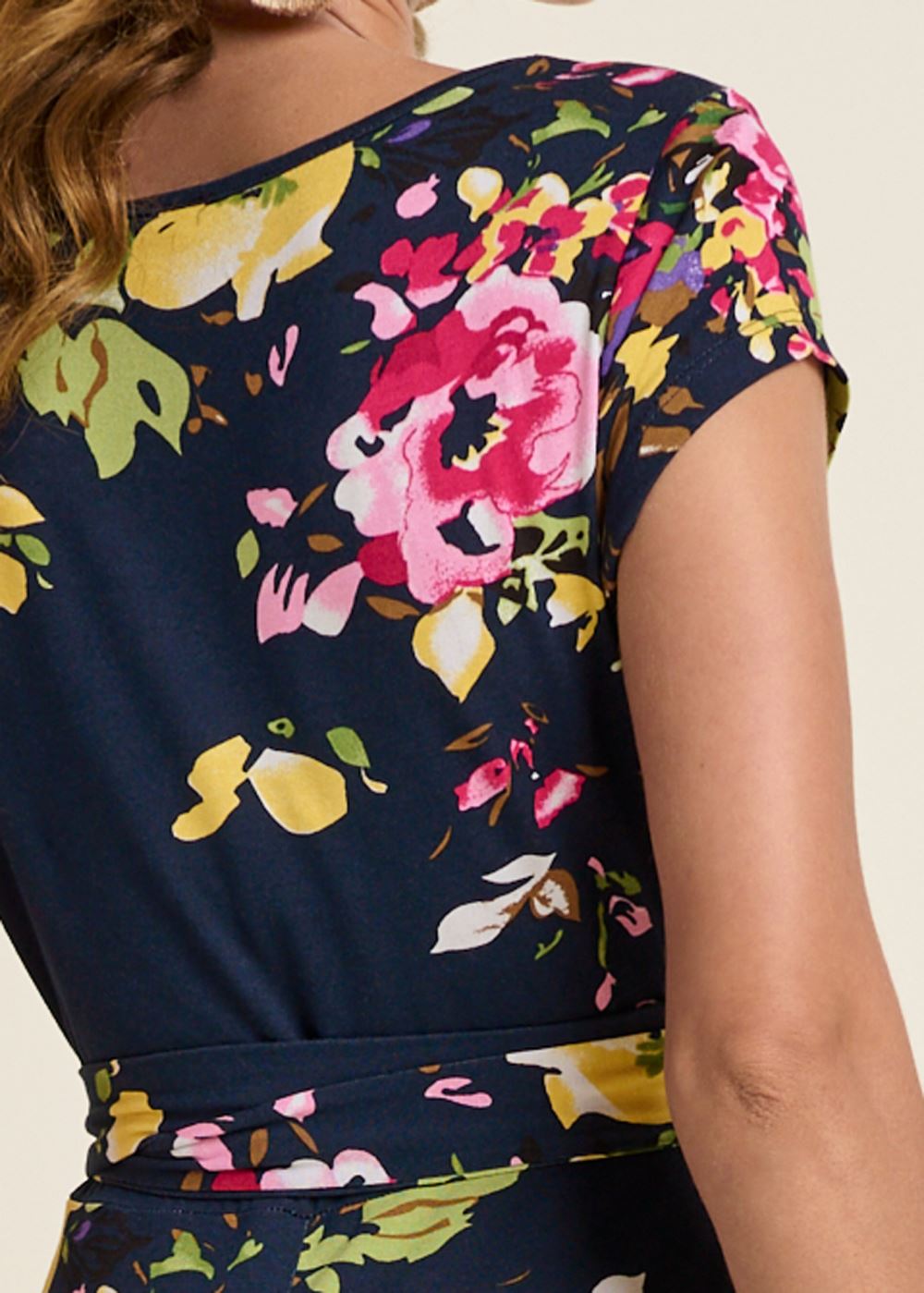 Venus Floral Printed Dress - Navy Multi