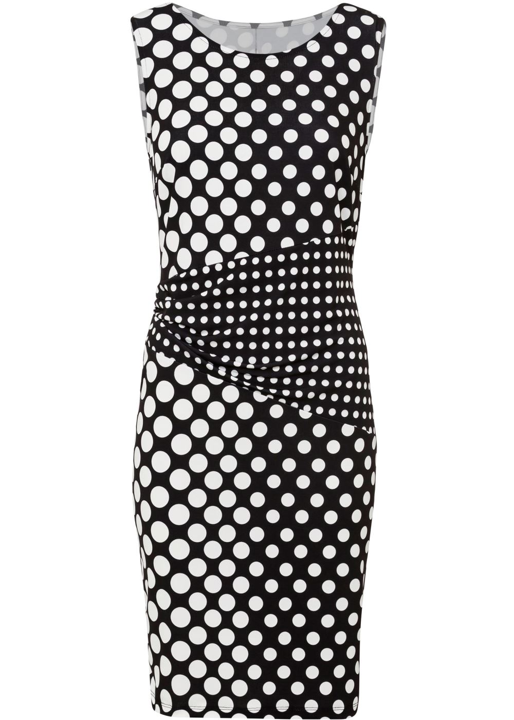Venus Polka-Dot Bodycon Dress - Black & White