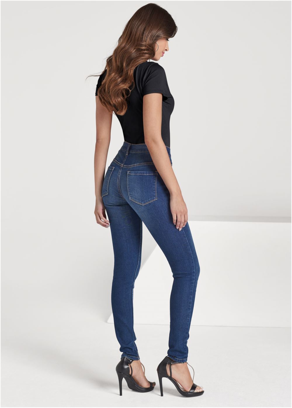 Venus Zipper Ring Pull Bodysuit in Black