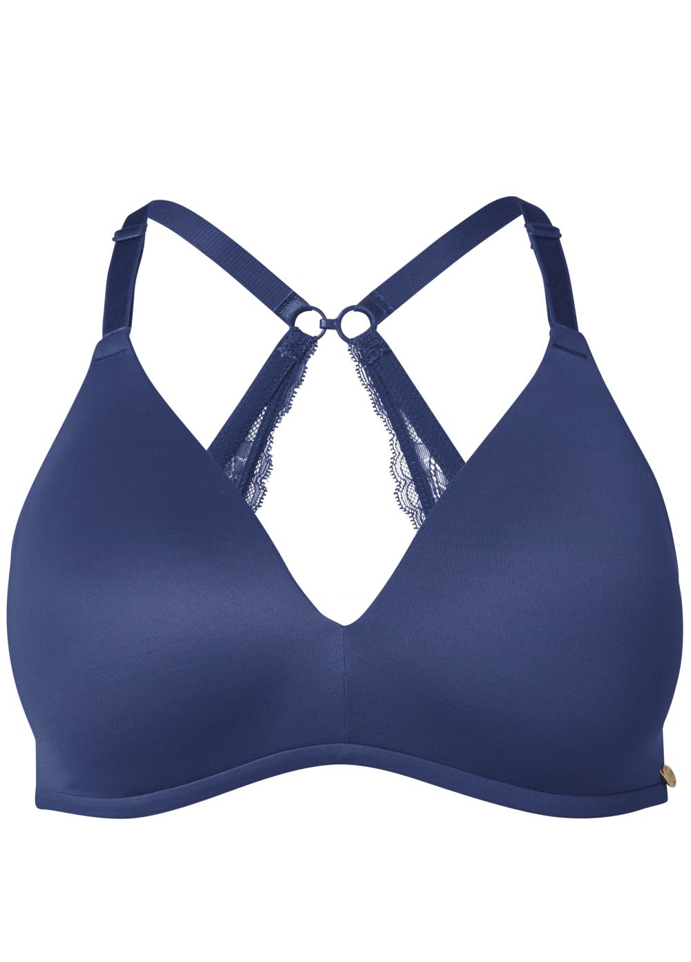 Venus Pearl By Venus® Lace Back Wireless Bra, Any 2/$75 in Belize Blue
