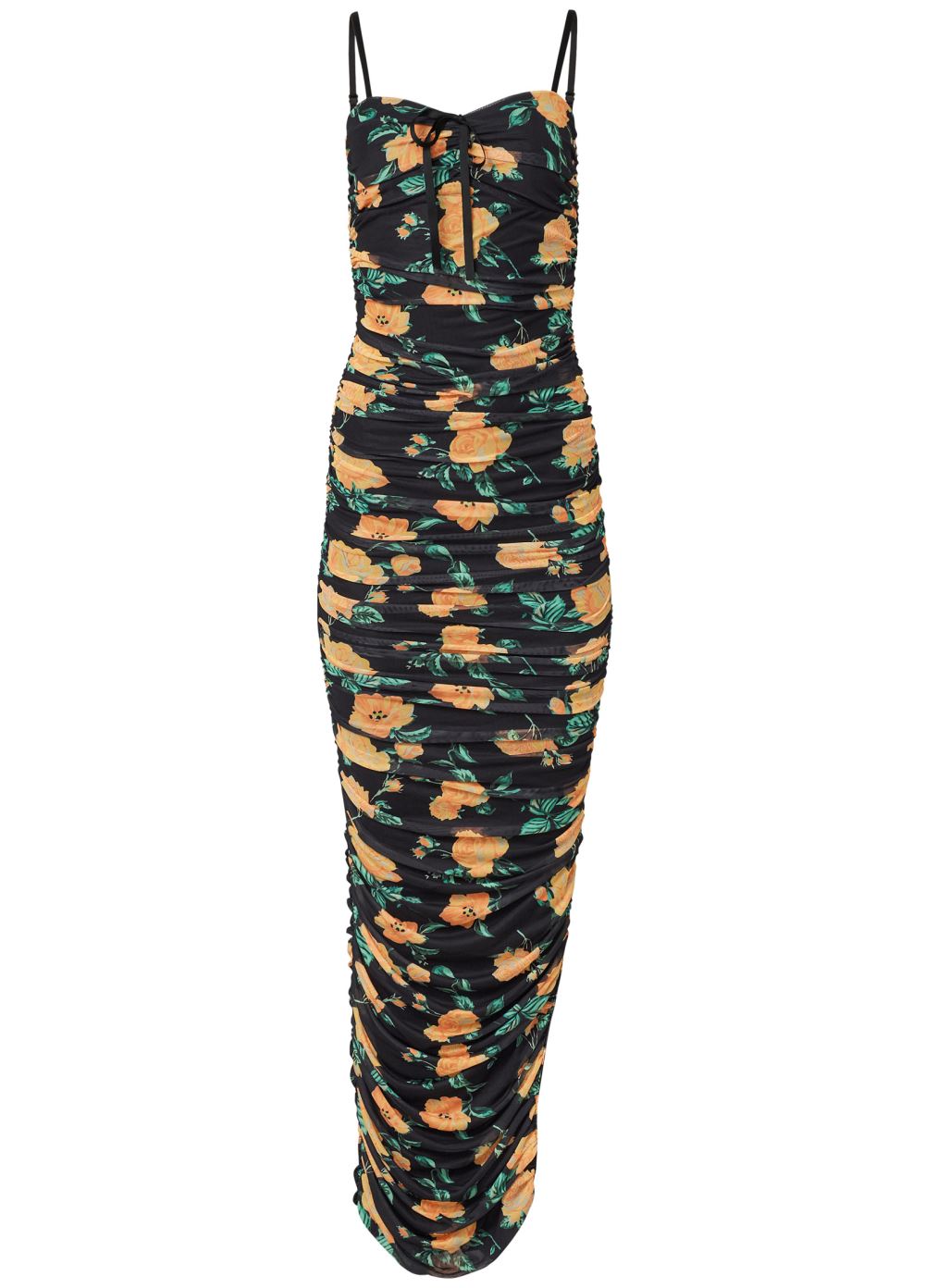 Venus Plus Size Floral Ruched Bodycon Dress