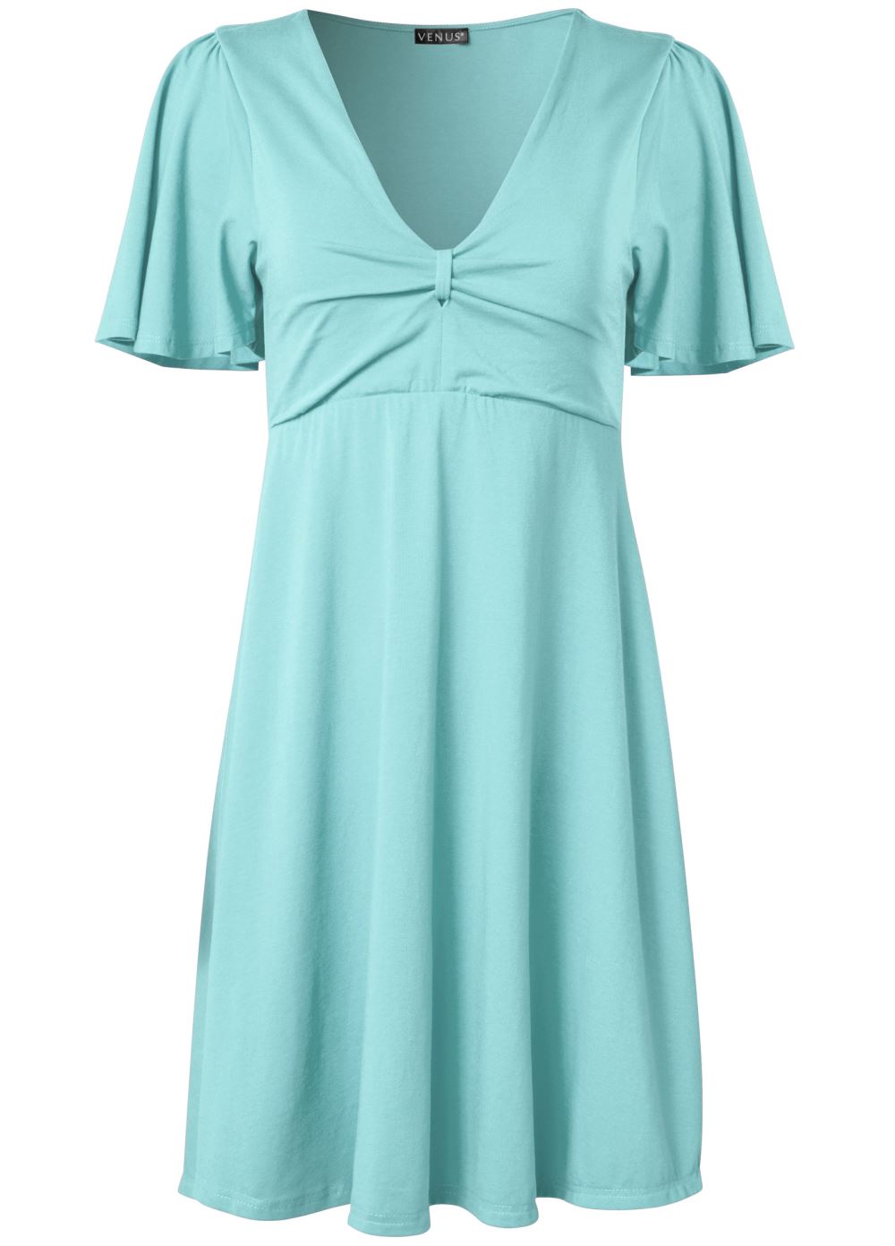 Venus Plus Size Flutter Sleeve V-Neck Dress