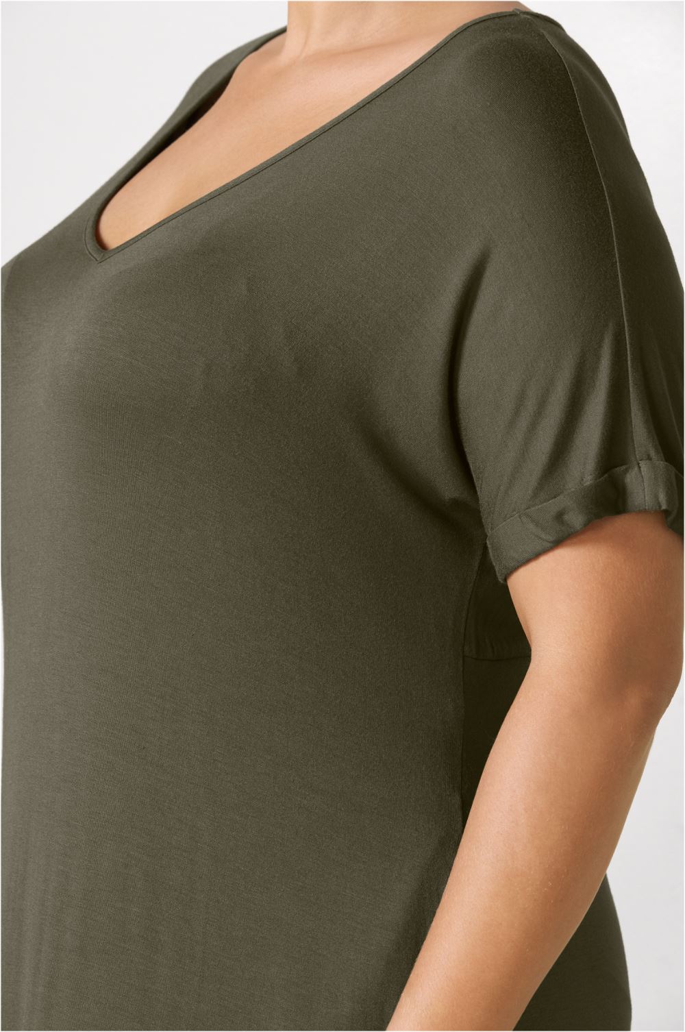 Venus Plus Size Casual T-Shirt Maxi Dress