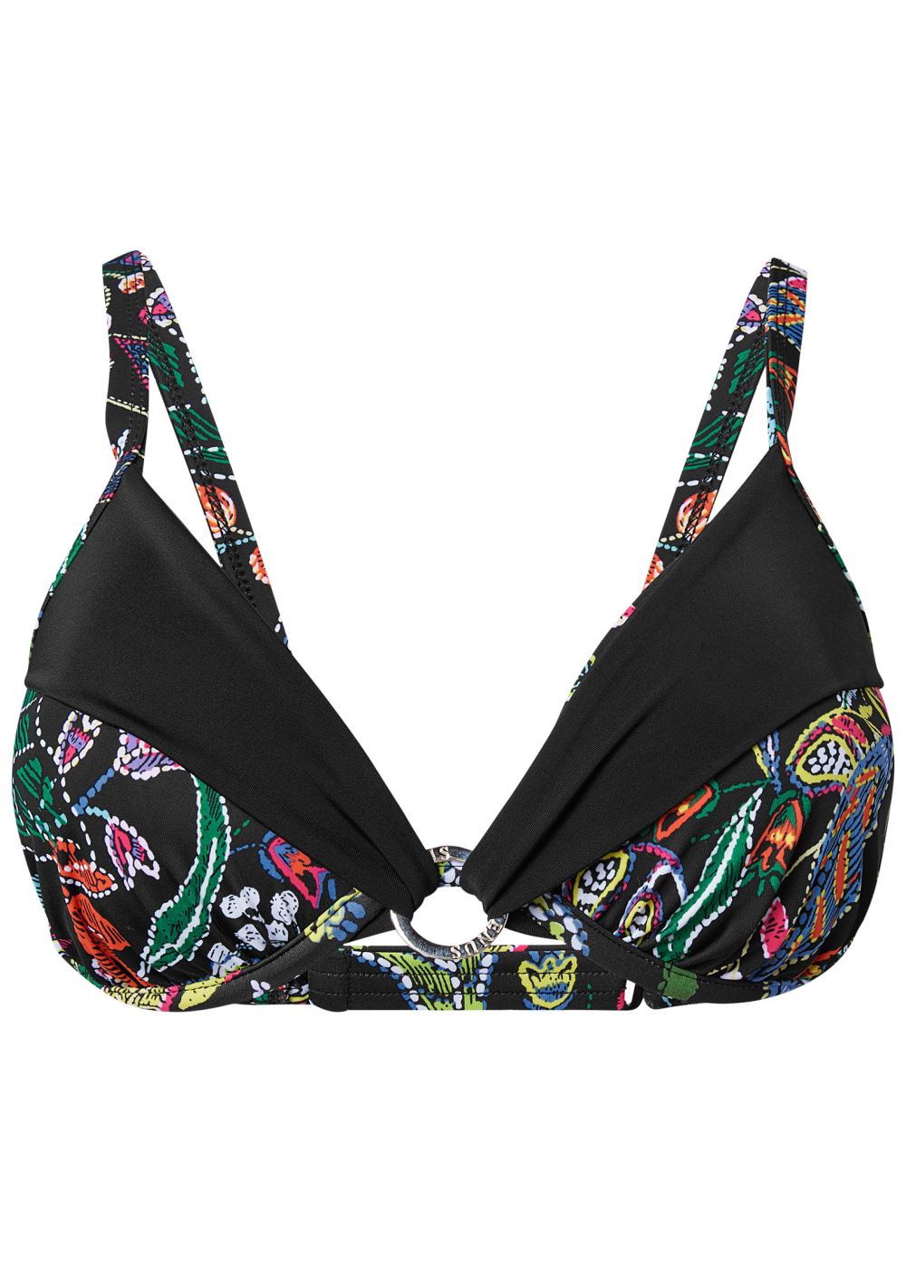 Venus Plus Size Draped Ring Bikini Top Bikini - Midnight Elegance