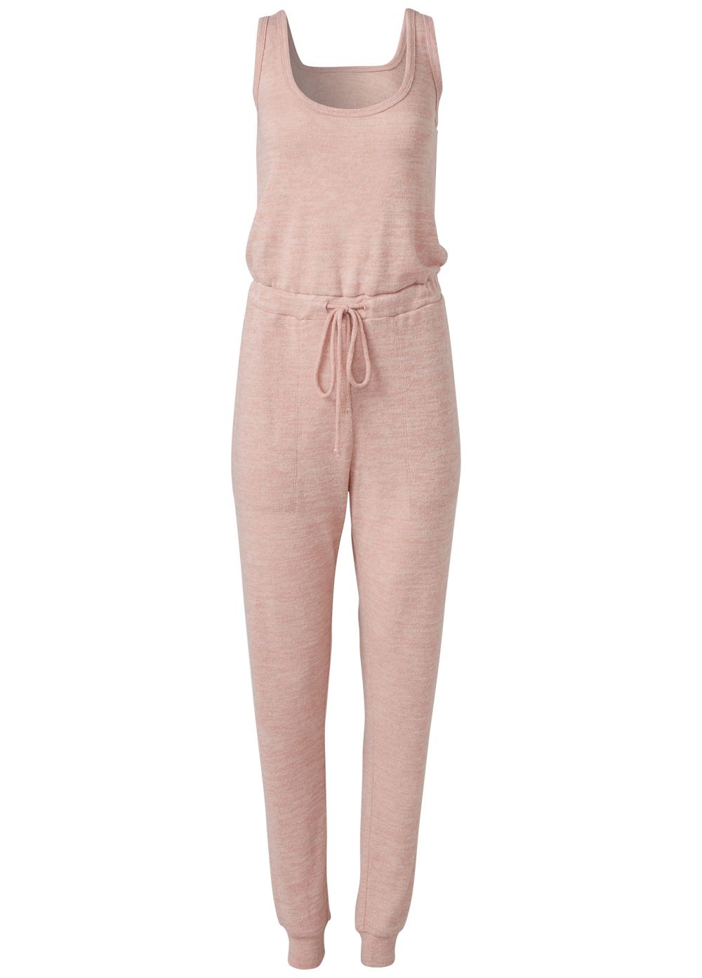 Venus Plus Size Cozy Hacci Jumpsuit in Pink