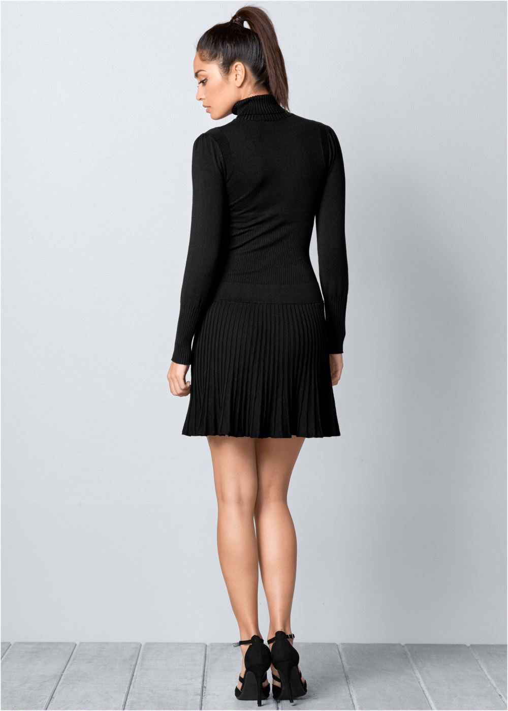 Venus Plus Size Pleated Sweater Dress